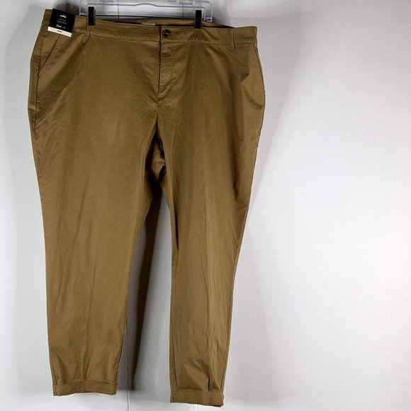 women's mid rise khaki pants